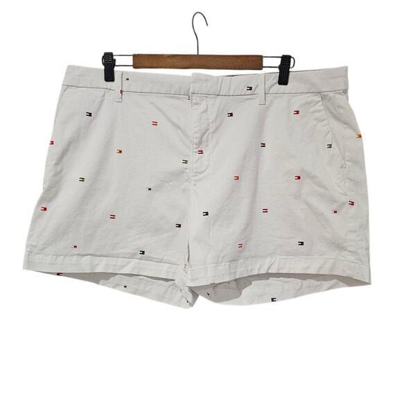 Tommy Hilfiger Logo Shorts White Size 18 - Picture 1 of 5